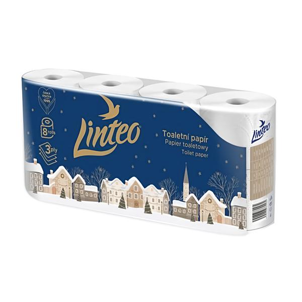 Linteo Toaletní papír 3vrstvý, 8 rolí, Vánoce, DEN a NOC