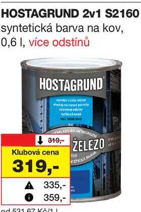 HOSTAGRUND 2v1 S2160 syntetická barva na kov, 0,6l