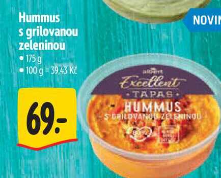 Hummus s grilovanou zeleninou 175g
