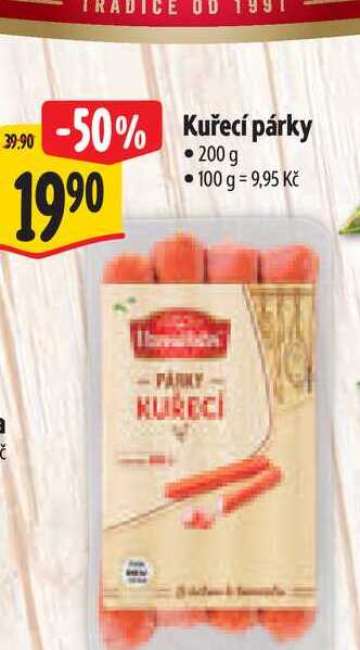   Kuřecí párky 200 g