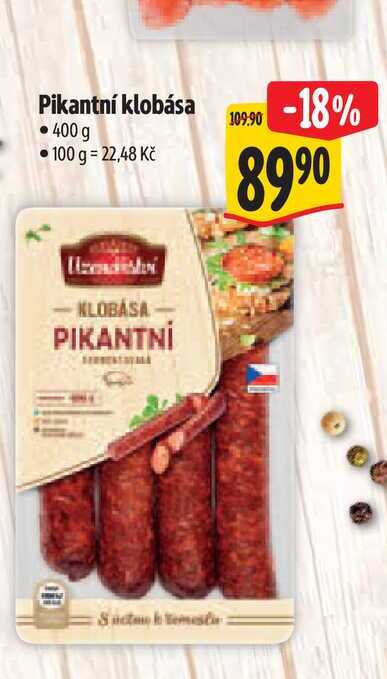 Pikantní klobása 400 g