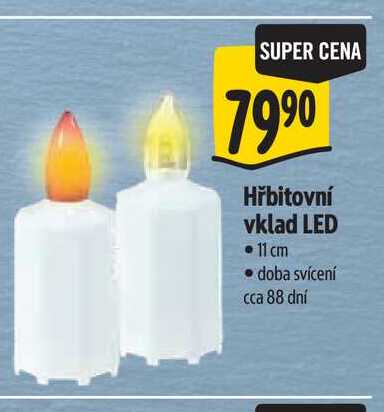   Hřbitovní vklad LED 11 cm  