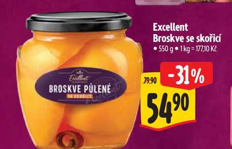   Excellent Broskve se skořicí 550 g 