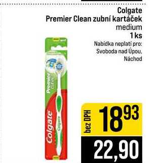Colgate Premier Clean zubní kartáček medium 1ks