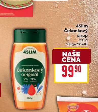 4Slim Čekankový sirup 350 g 