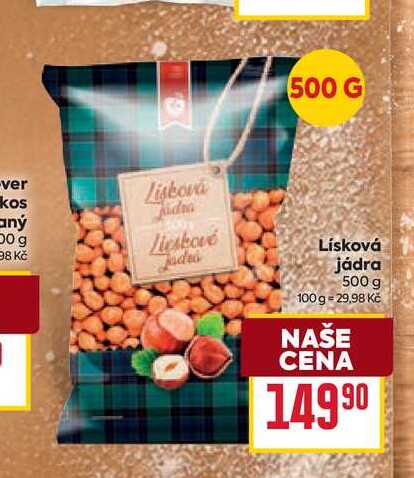 Lísková jádra 500 g