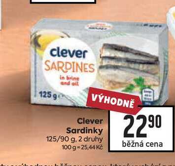 Clever Sardinky 125/90 g