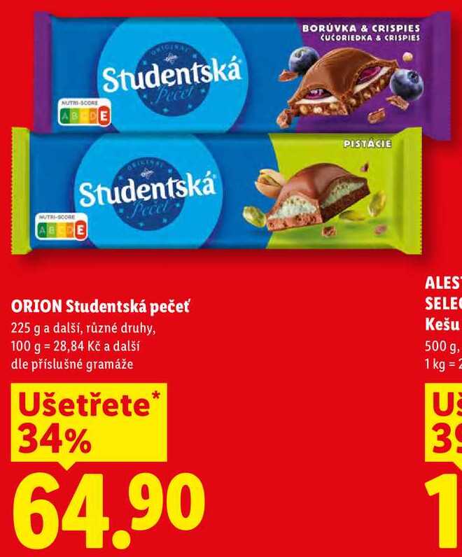 ORION Studentská pečeť, 225 g a další