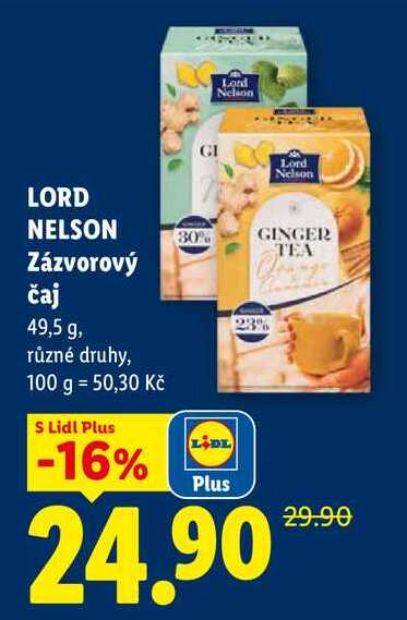 LORD NELSON Zázvorový čaj, 49,5 g
