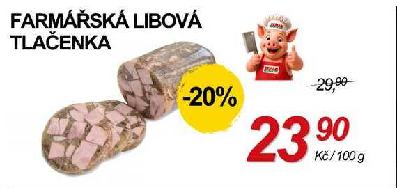 FARMÁŘSKÁ LIBOVÁ TLAČENKA, 100 g