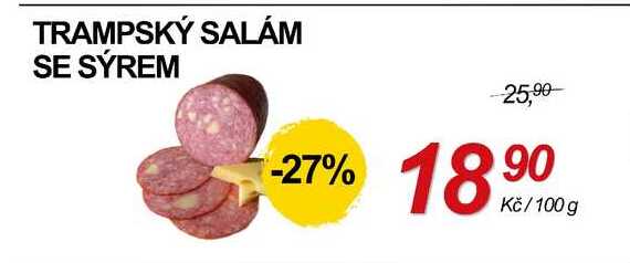 TRAMPSKÝ SALÁM SE SÝREM, 100 g 
