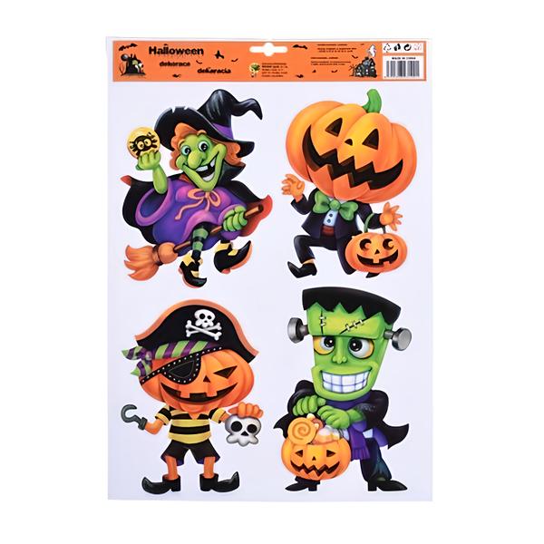 Okenní fólie Halloween - duch, dýně, mix