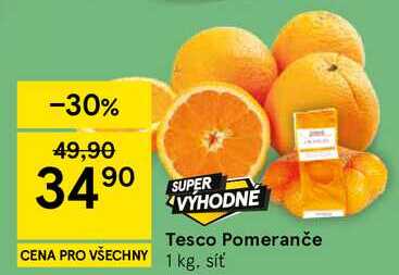 Tesco Pomeranče, 1 kg