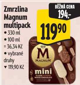 Zmrzlina Magnum multipack, 330 ml