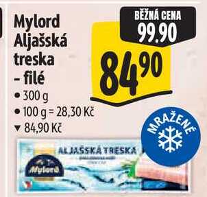 Mylord Aljašská treska - filé, 300 g