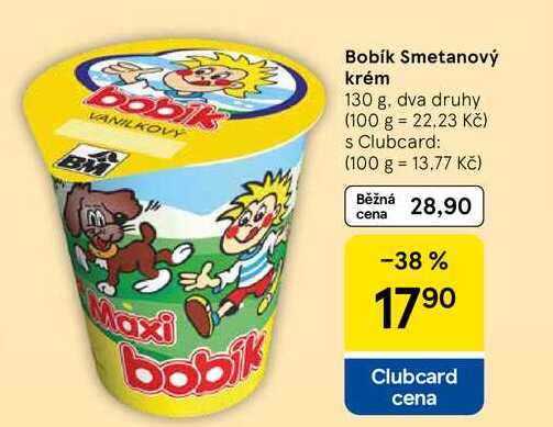 Bobik Smetanový krém, 130 g