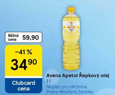 Avena Apetol Řepkový olej, 1 l