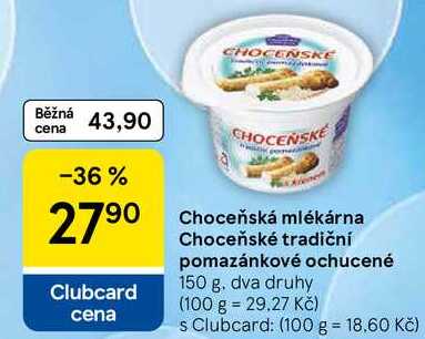 Choceňská mlékárna Choceňské tradiční pomazánkové ochucené, 150 g