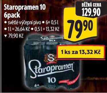 Staropramen 10 6pack, 6x 0,5 l