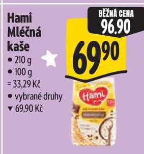 Hami Mléčná kaše, 210 g