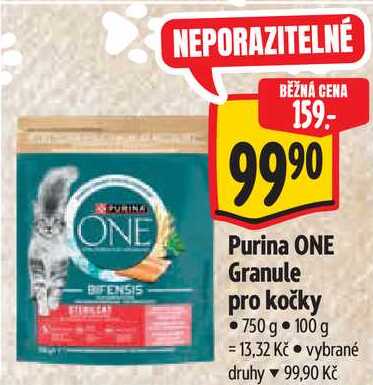 Purina ONE Granule pro kočky, 750 g