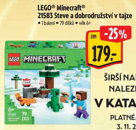 LEGO® Minecraft® 21583 Steve a dobrodružství v tajze