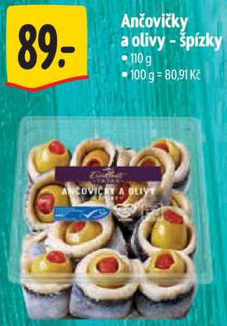 Ančovičky a olivy - špízky, 110 g