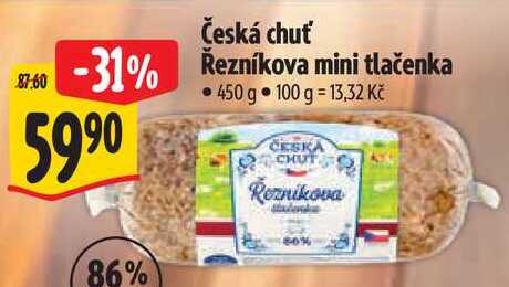 Česká chuť Řezníkova mini tlačenka, 450 g