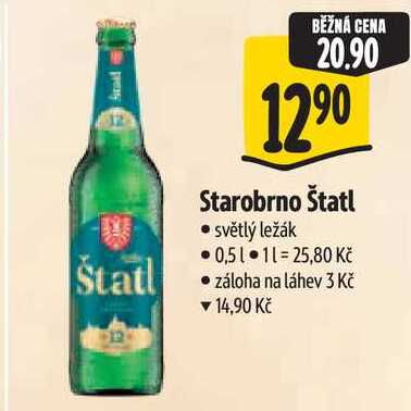 Starobrno Štatl, 0,5 l v akci