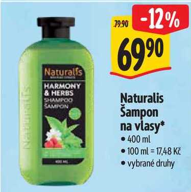 Naturalis Šampon na vlasy, 400 ml