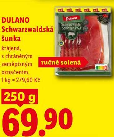 DULANO Schwarzwaldská šunka, 250 g