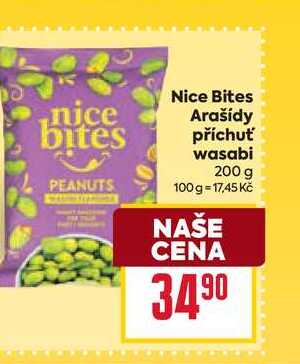 Nice Bites Arašídy příchuť wasabi 200 g