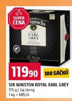 SIR WINSTON ROYAL EARL GREY 175 g čaj černý