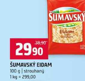 ŠUMAVSKÝ EIDAM 100 g strouhaný  