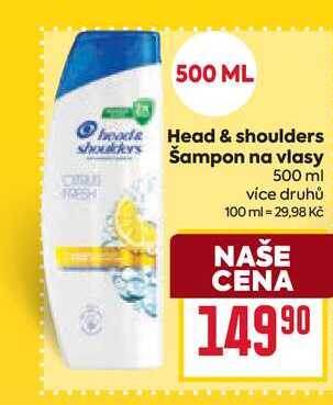 Head & shoulders Šampon na vlasy 500 ml