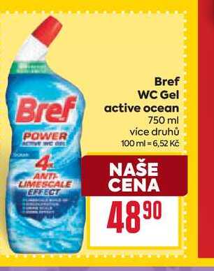 Bref WC Gel active ocean 750 ml  