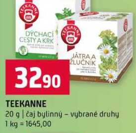 TEEKANNE 20 g čaj bylinný vybrané druhy
