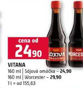 VITANA 160 ml Sójová omáčka 160 ml Worcester 