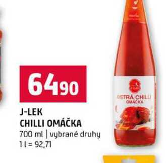 J-LEK CHILLI OMÁČKA 700 ml vybrané druhy