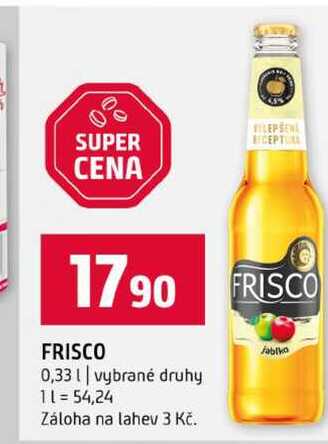 FRISCO 0,33l vybrané druhy