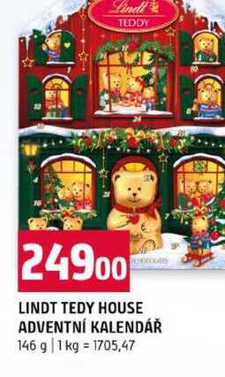 LINDT TEDY HOUSE ADVENTNÍ KALENDÁŘ 146 g