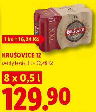 KRUŠOVICE 12, 8x 0,5 l