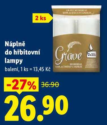 Náplně do hřbitovní lampy, 2 ks