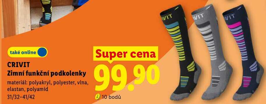 CRIVIT Zimní funkční podkolenky