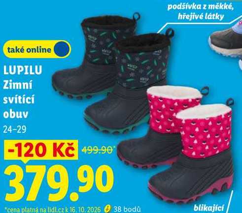 LUPILU Zimní svítící obuv