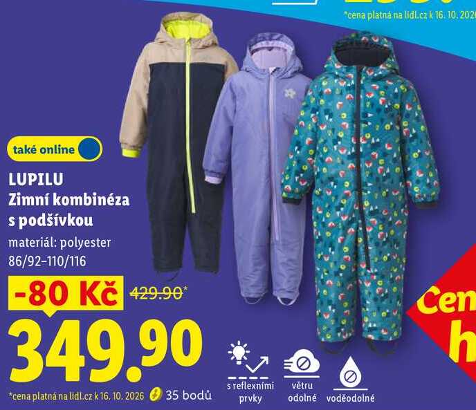 LUPILU Zimní kombinéza s podšívkou