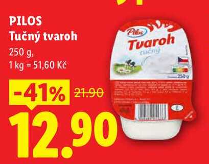 PILOS Tučný tvaroh, 250 g  