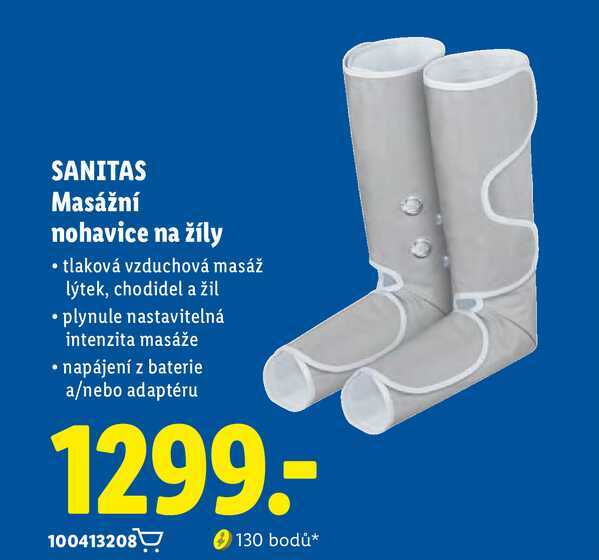 SANITAS Masážní nohavice na žíly