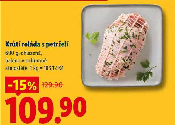 Krůtí roláda s petrželí, 600 g, chlazená