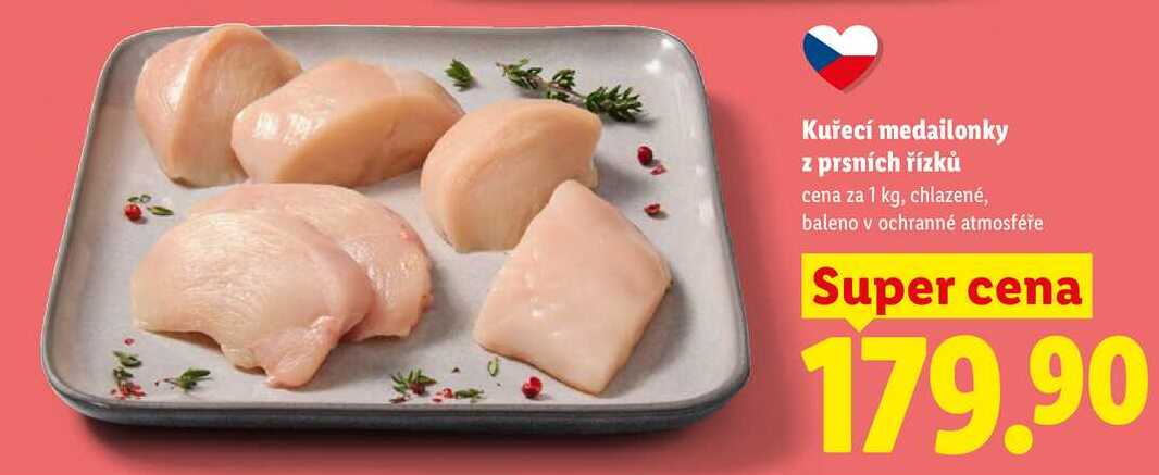 Kuřecí medailonky z prsních řízků, cena za 1 kg 